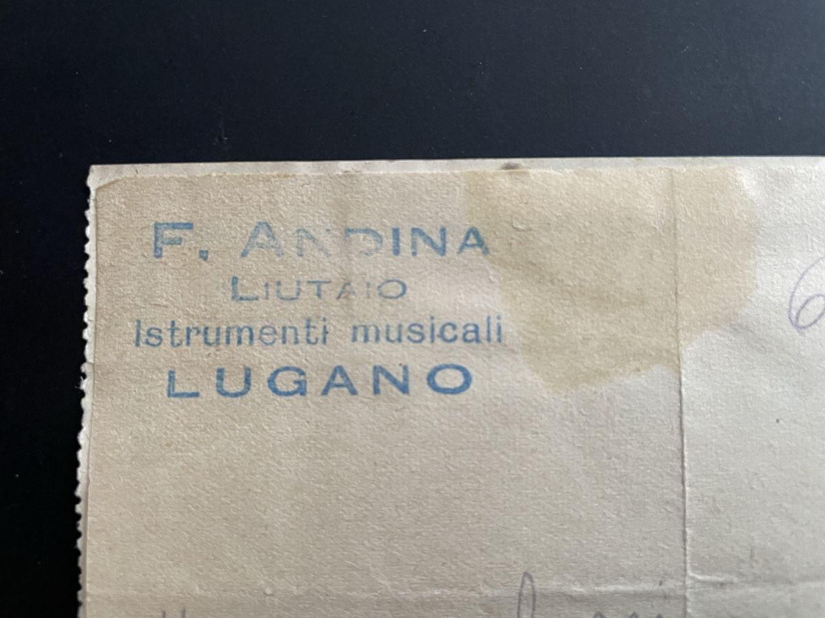 Documenti: F. Andina liutaio Lugano – Usato da Faido venduto da Luca555 1