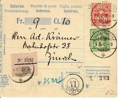 interne Postanweisung 1907