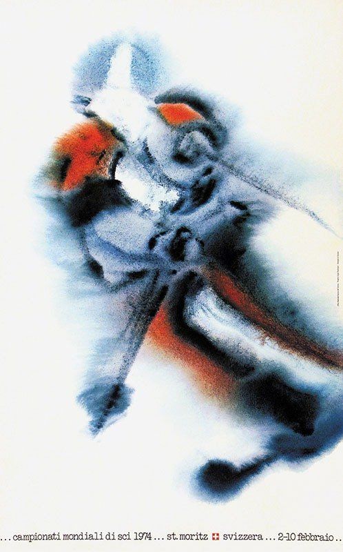 Foto & Immagini: Ski WM St. Moritz 1974, Original Plakat – Usato da Wollerau venduto da Plakatfreund