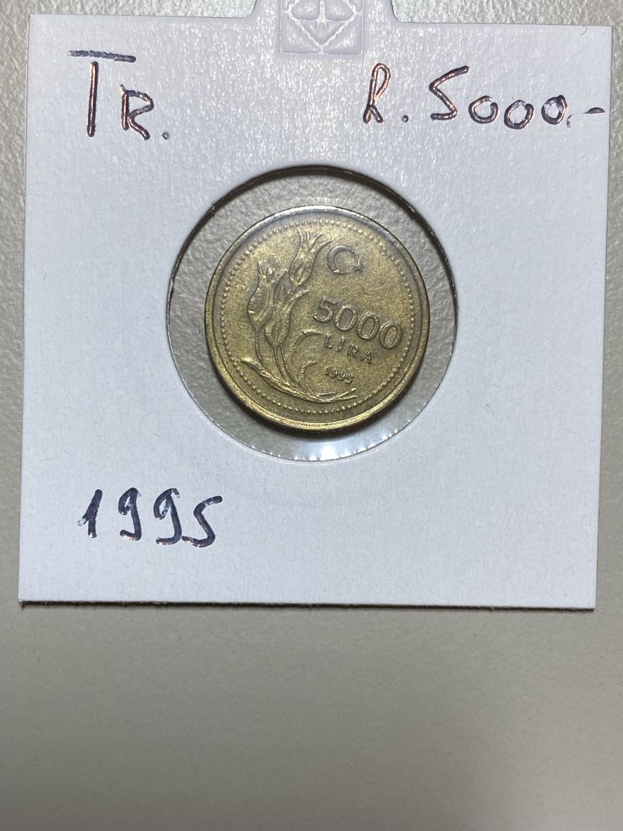 Tutti le monete: Turquie - 5000 Lires - 1995 – Usato da Payerne venduto da Mike1682