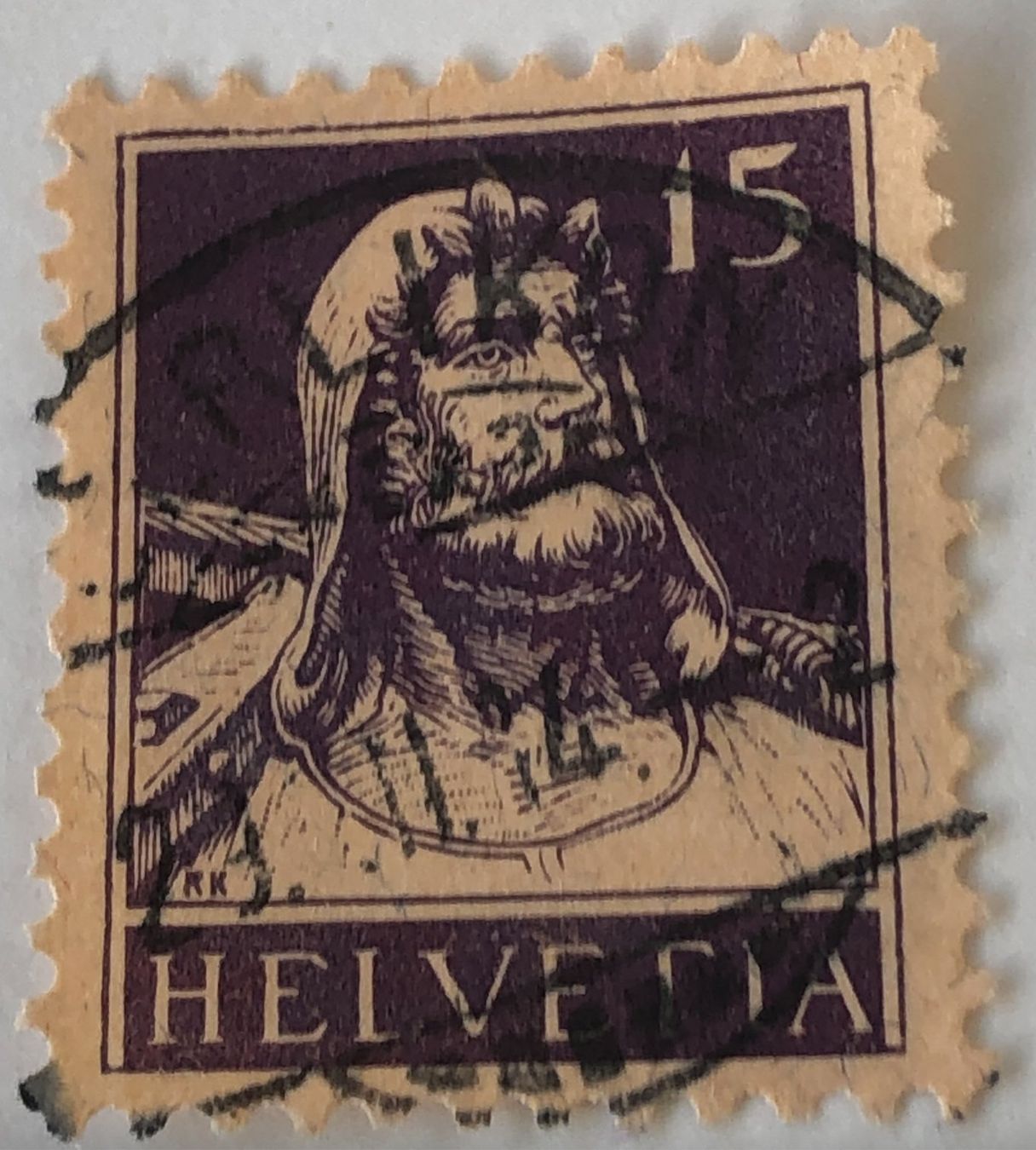 Tutti i francobolli: Nr.128 mit Vollstempel Tellbrustbild    – Usato da Aarau venduto da Billa007