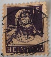 Nr.128 mit Vollstempel Tellbrustbild   