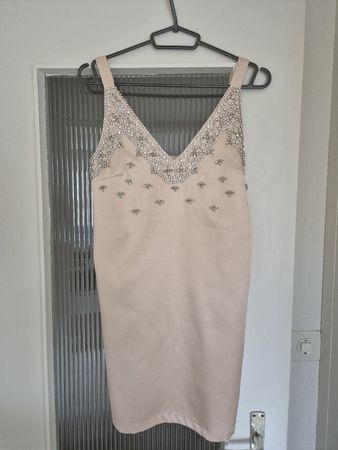 Cocktailkleid Strass Gr. 36 beige/nude H&M festlich elegant
