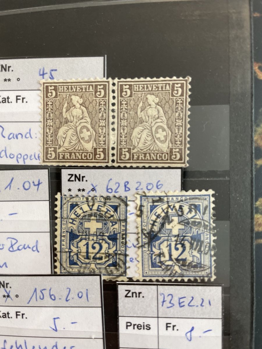 Tutti i francobolli: Abart 21 Briefmarke Top Lot – Usato da Muri AG venduto da Briefmarke-Schweiz 4