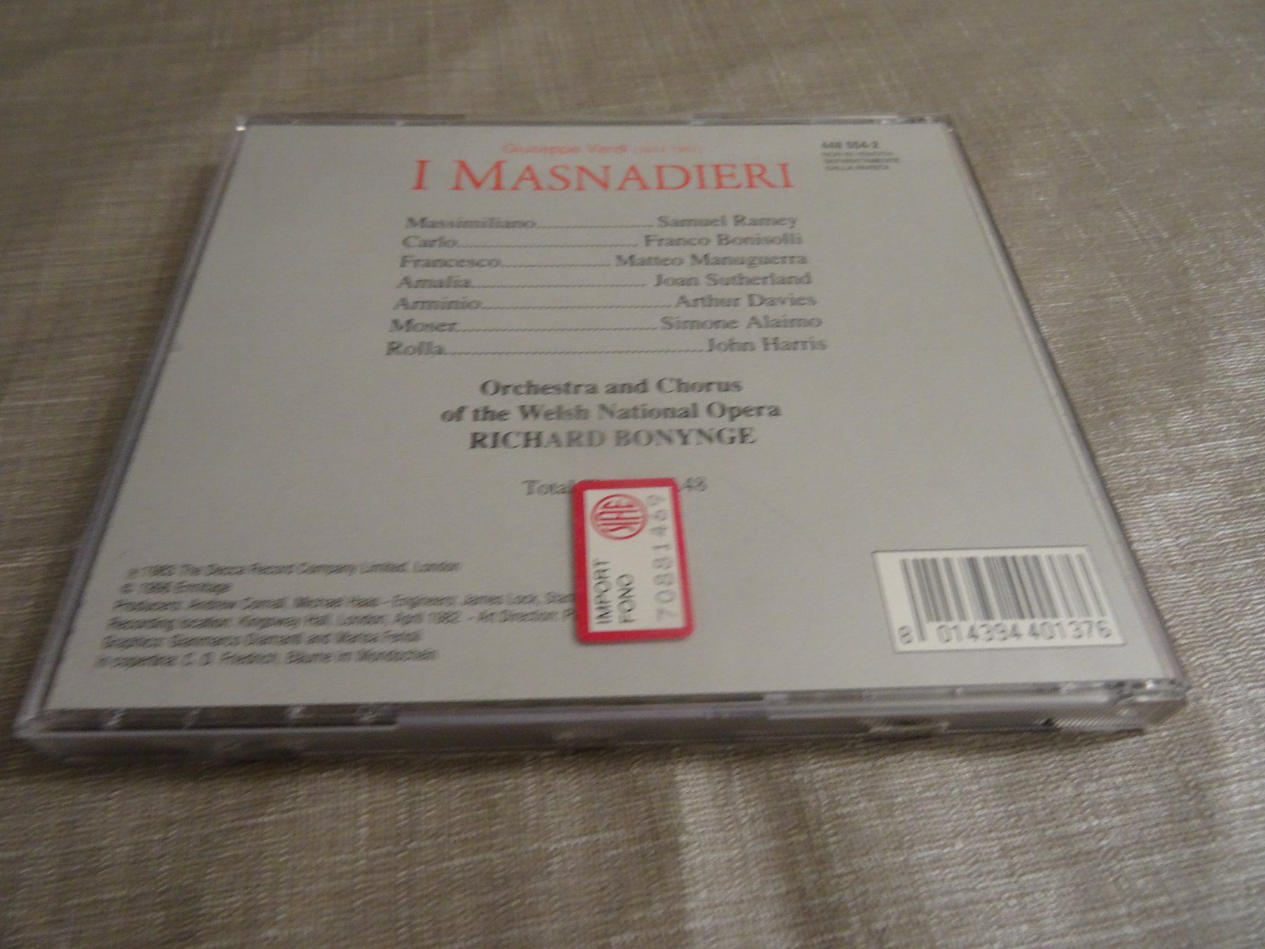 CD: Giuseppe Verdi - I Masnadieri CD – Usato da Olten venduto da Disc-Ausverkauf 1