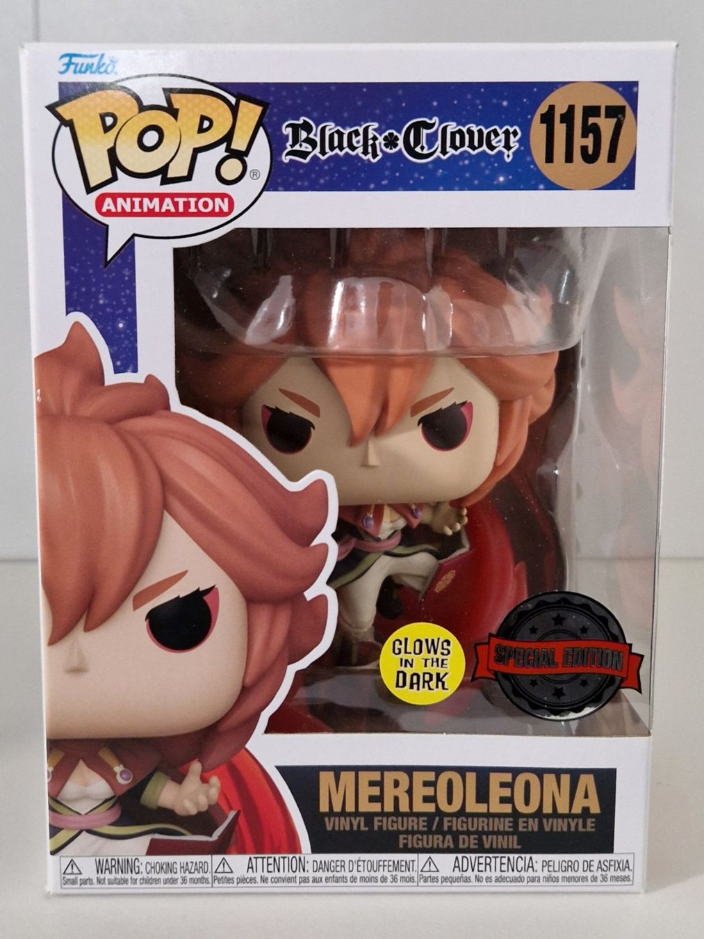 Funko Statuette: Black Clover POP! Animation Vinyl Mereoleona GITD 9 cm – Nuovo e nell'imballaggio originale da St-Imier venduto da ATTAKSHOP