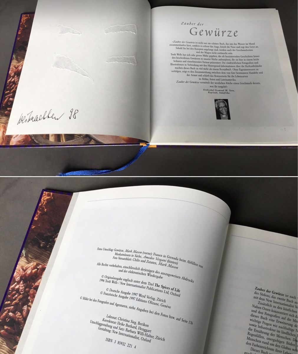 Bücher: Zauber der Gewürze | Werd Verlag 1997 – Gebraucht aus Eggersriet von Wiese61 1