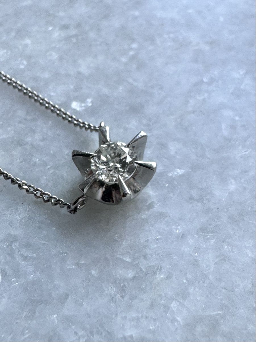 Ketten: Diamant Solitär Kette 0.3ct aus Platin – Gebraucht aus Kriens von hannaandkiko 7