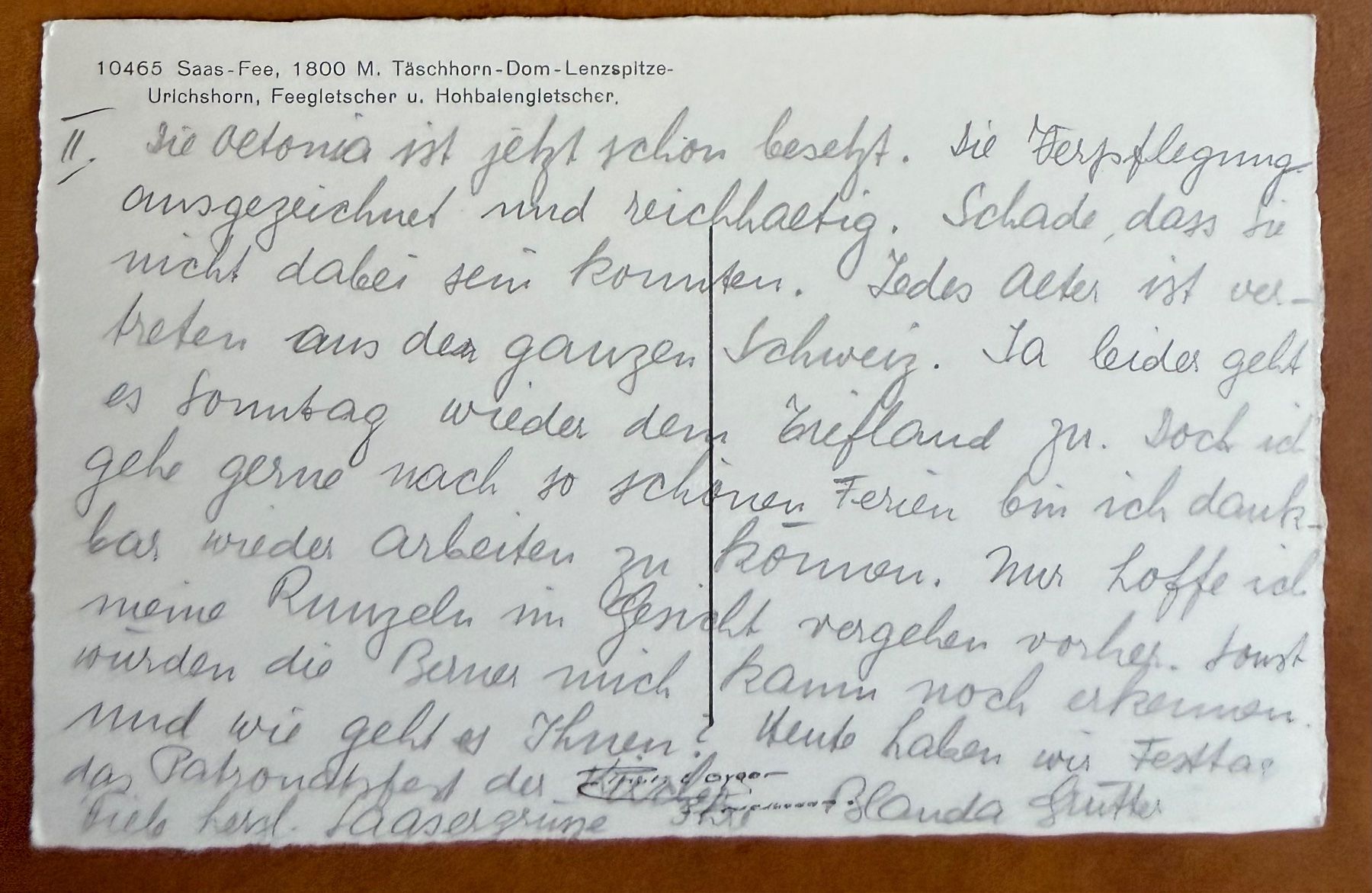 Cartoline postali: Saas - Fée - Feegletscher u. Hohbalengletscher Ak – Usato da Lutry venduto da Ediego 1