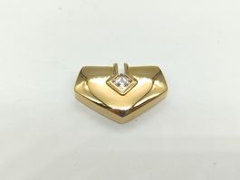 Pierre Lang Vintage Brosche Vergoldet Strass PL