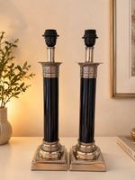 Tischlampen silber/schwarz