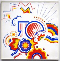 POP ART 70er sign. Allemann Serigrafie 1970 1970er Jahre