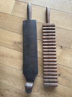 2 antike Waschbretter Holzbretter Handarbeit, Rarität