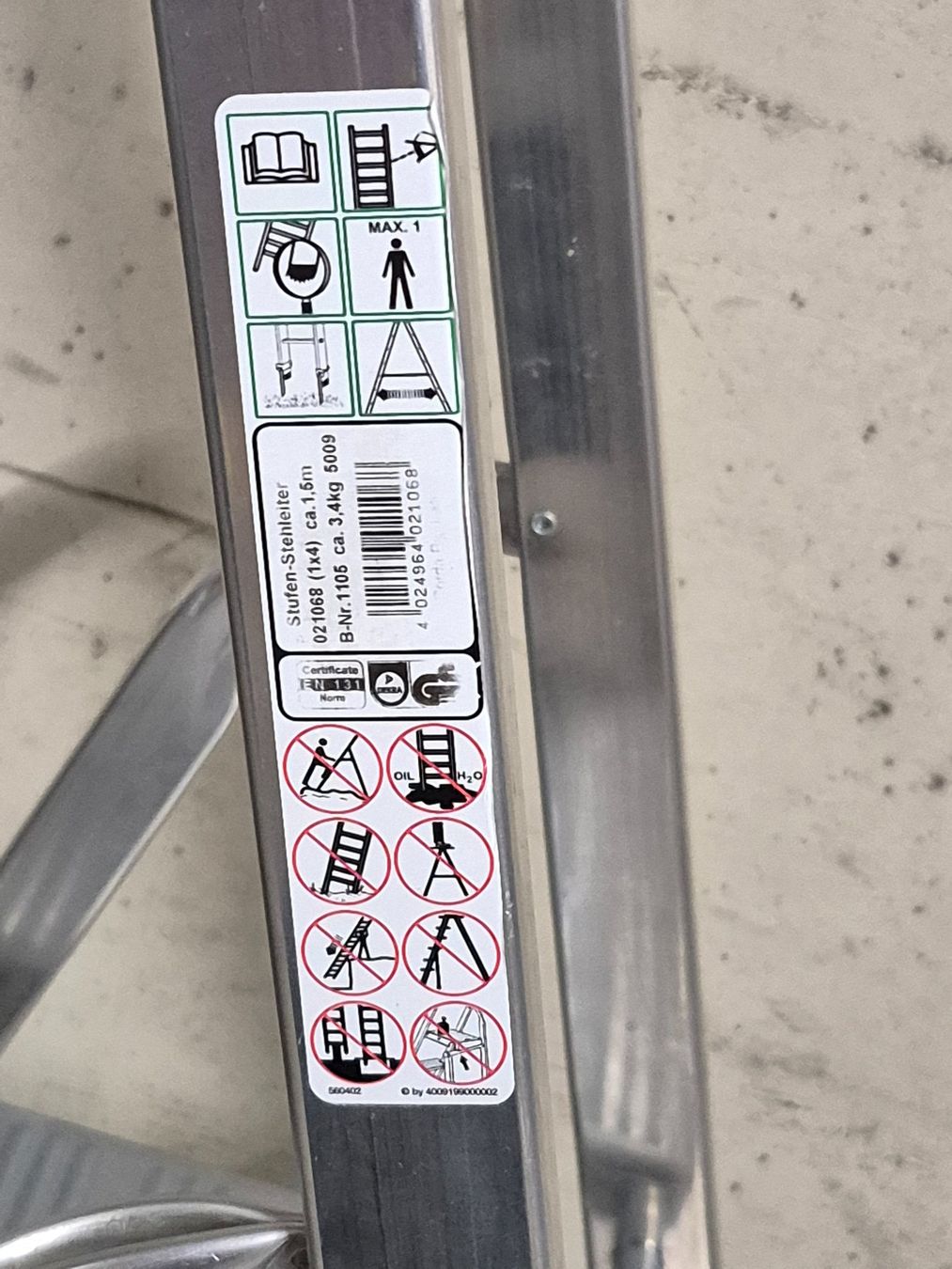 Scale: Trittleiter Aluminium 4 Stufen gebraucht – Usato da Zürich venduto da Roberto040 3