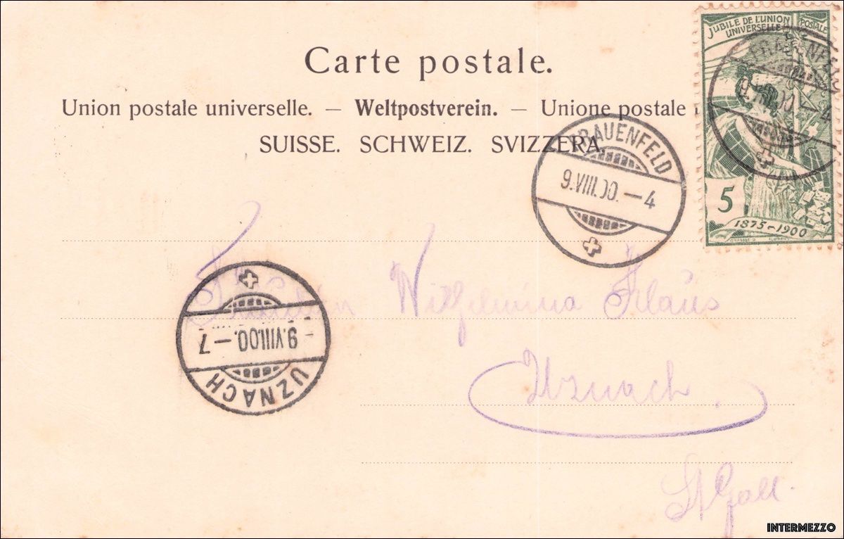 Cartoline postali: Frauenfeld TG // 1900 Postgebäude – Usato da Basel venduto da intermezzo12 1