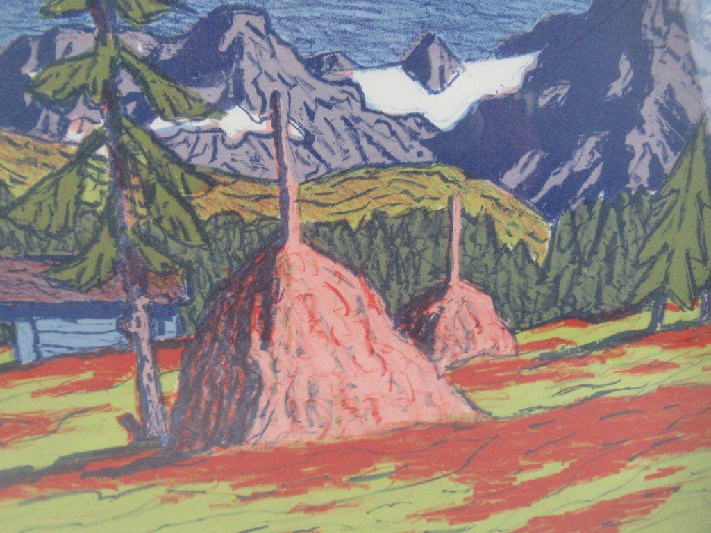 Grafica & Litografie: Lithographie im Wechselrahmen – Usato da Flums venduto da Flumsantik 1