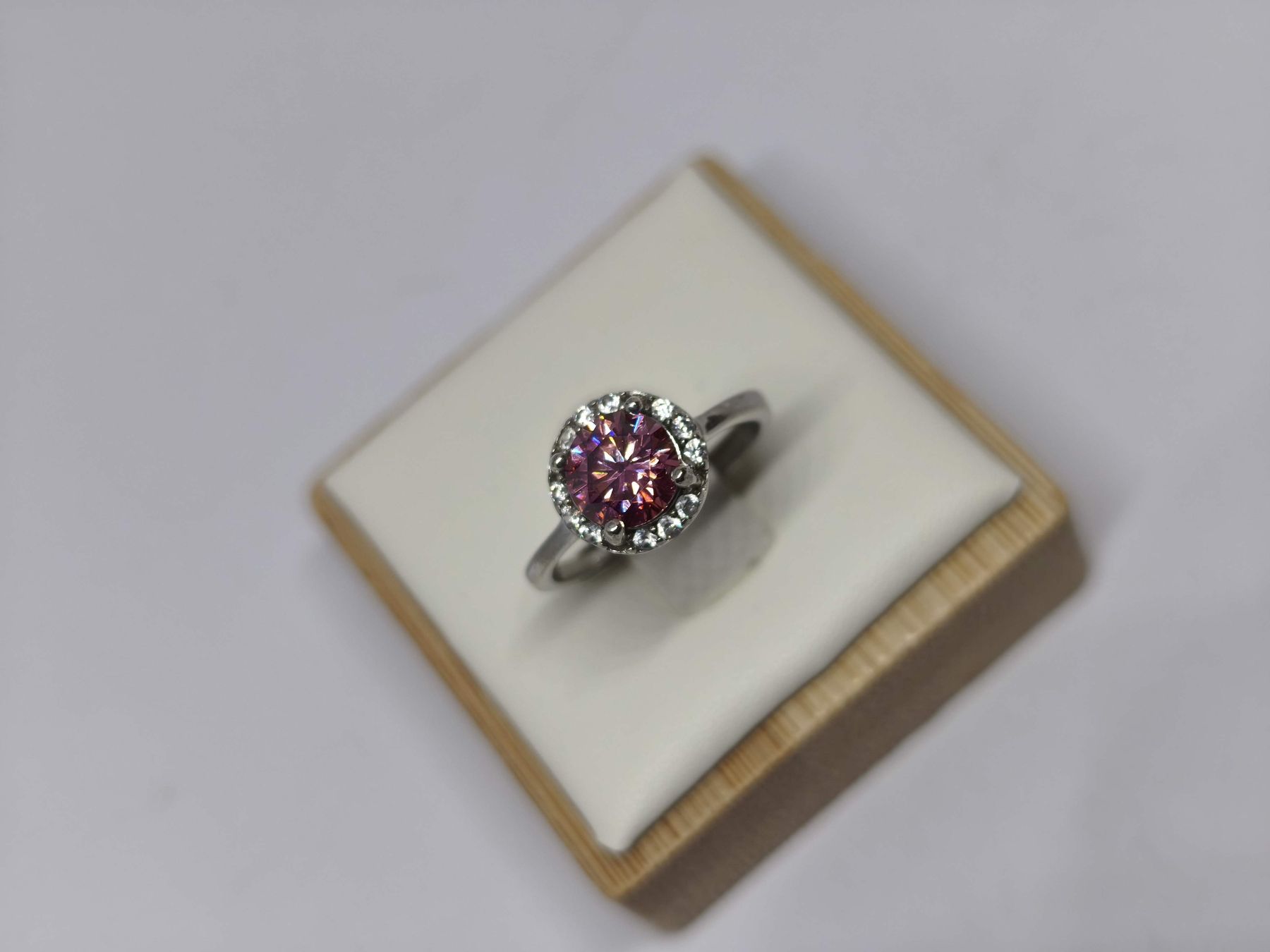 Anelli: Pinker Moissonite Ring Silberring 925 Grösse verstellb – Usato da St. Gallen venduto da GIULESGG 6