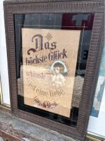 Antiker Spruchbild-Rahmen, "Das höchste Glück", Rarität!