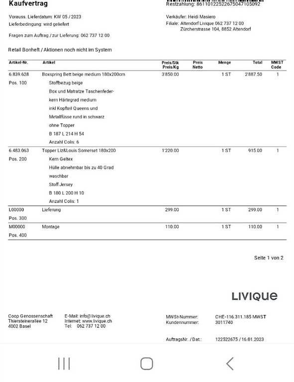 Livique Letti: Boxspringbett 180x200 – Usato da Siebnen venduto da Pascal_31 1