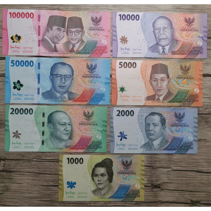 Banknoten: Indonesie 1000 to100000 Rupiah UNC – Neu (gemäss Beschreibung) aus Cousset von Patricio77