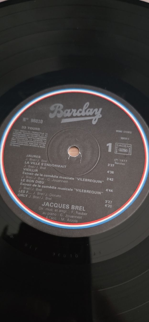 Dischi in vinile: Jacques Brel  Très Bon État 1977 Vg,Vg – Usato da Yvonand venduto da RF-VINYL 2
