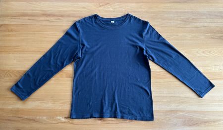 Dunkelblaues Herren Langarmshirt Grösse M