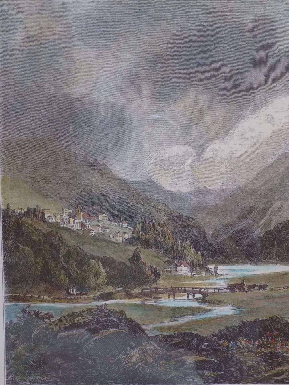 Gravures: St.Moritz Bad koloriert – D'occasion à Risch par Rischli15 4