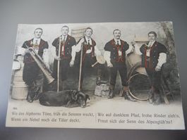 Historische Postkarte Älpler Sujet