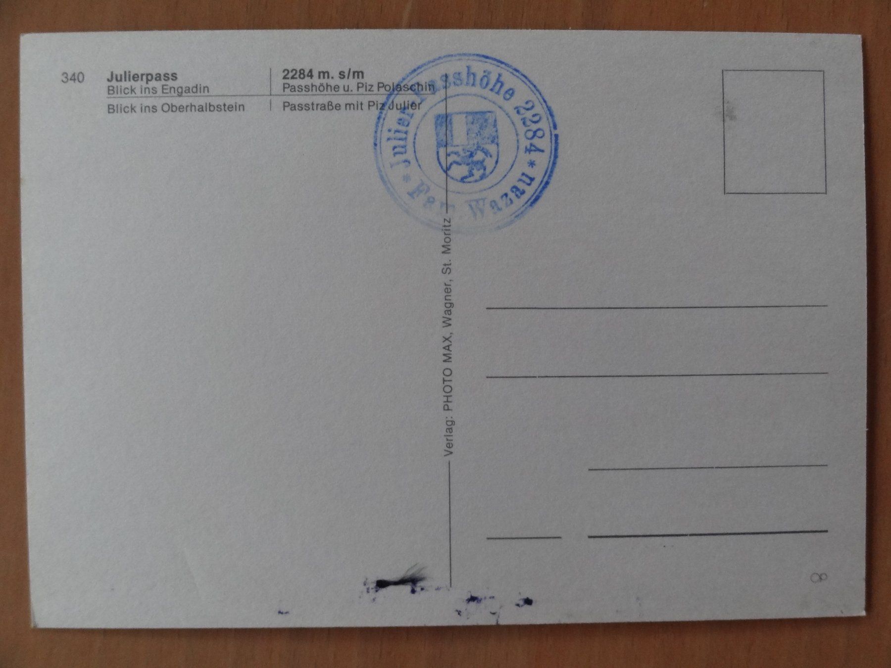 Cartoline postali: Julier-Pass, 4 vues – Usato da St Léonard venduto da Riglin 1