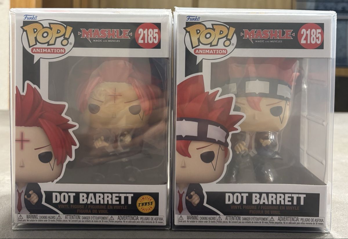 Funko Statuette: Funko Pop! Dot Barrett Chase Bundle Mashle – Nuovo e nell'imballaggio originale da Alpnach Dorf venduto da Walsche