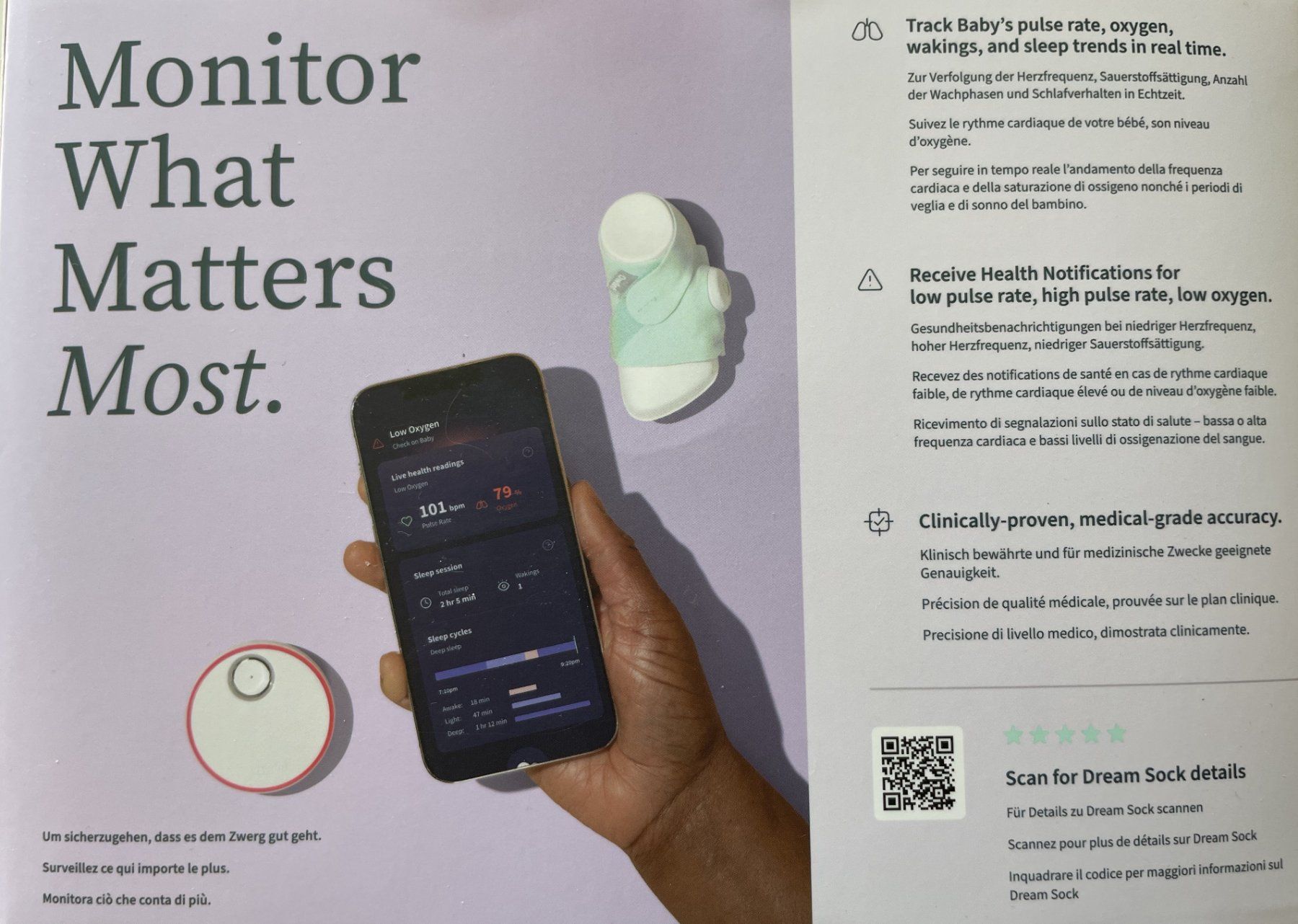 Babyphone: Owlet Smart Sock 3. Generation - Wie Neu – Nuovo (secondo la descrizione) da Neuhausen venduto da lisi_amat 2