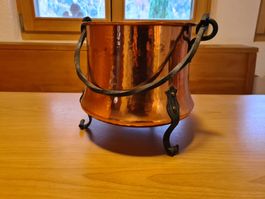 Grosser vintage Kupfelkessel
