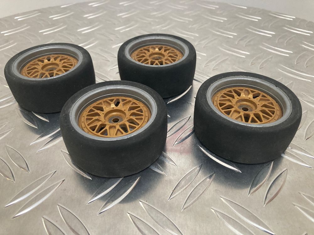 Vintage RC 1/10 Tamiya TRF 414 anodisation gold/or/doré