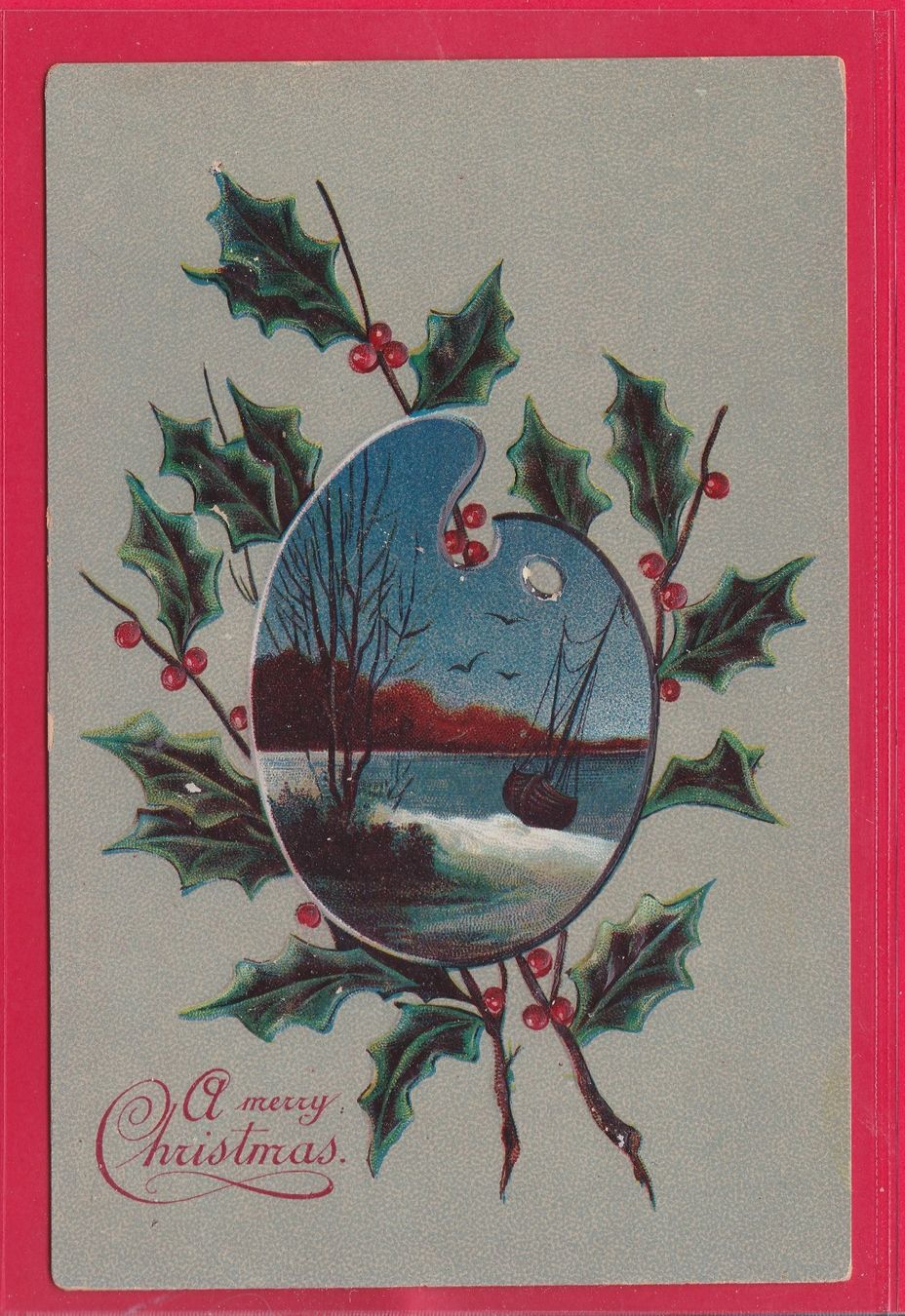 Cartoline postali: PRÄGEKARTE, A MERRY CHRISTMAS – Usato da Oberrieden venduto da Gebirgsstelze