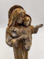 Verwitterte Skulptur Figur Maria mit Kind h = 26 cm