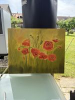 Beautiful Floral Oil Painting on Canvas, 40 x 50cm