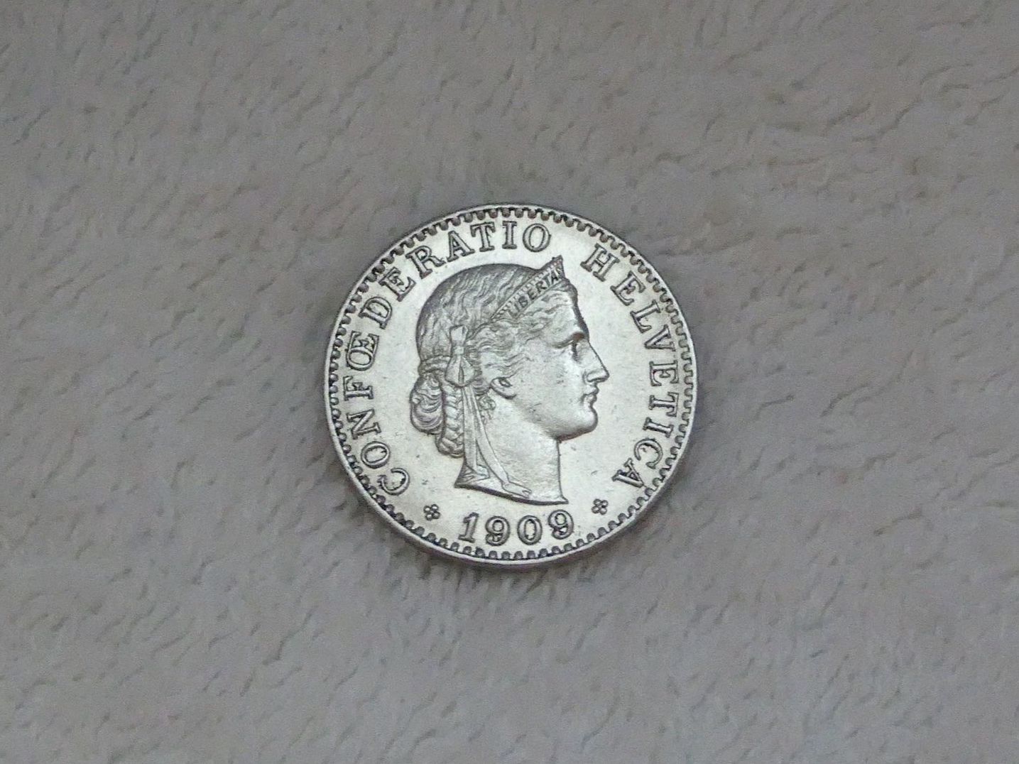 Alle Münzen: 20 centimes/Rappen 1909 – Gebraucht aus Nyon von Ilmi09