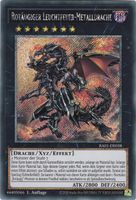 YU-GI-OH, ROTÄUGIGER LEUCHTFEUER-METALLDRACHE, P-SCR