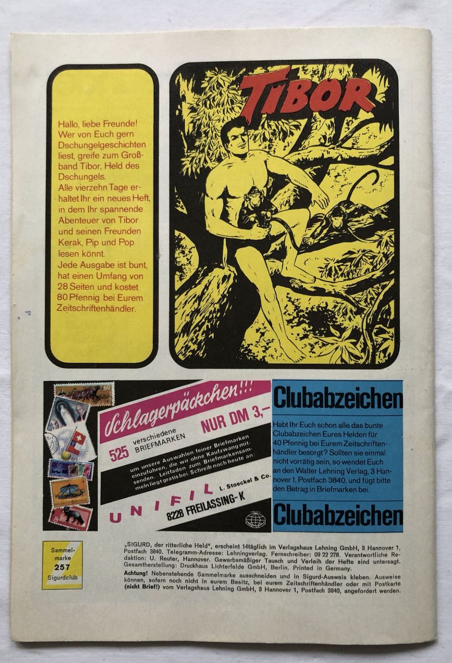Comics: SIGURD - DER RITTERLICHE HELD - Nr.257 – Gebraucht aus Schaffhausen von durruti 4