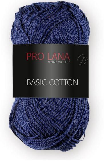 PRO LANA Basic Cotton Fil de coton et de crochet - 125 mètres - 50 g - 100 % coton - Mercerisé - Gazé - 55 couleurs - Canada