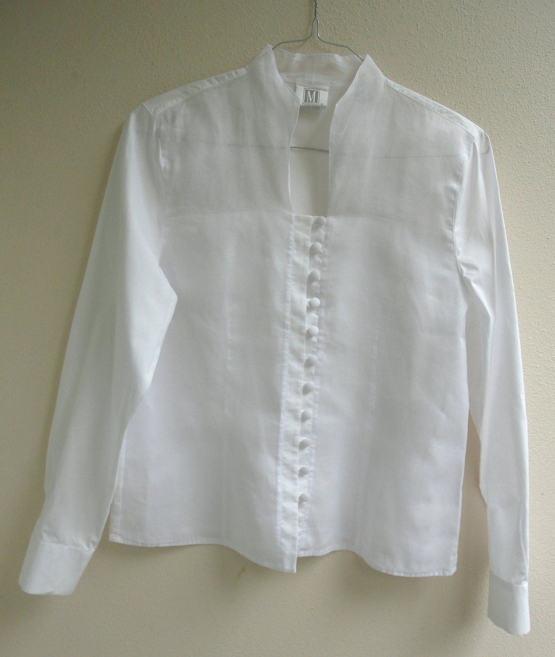 Madeleine Camicette: Madeleine Damenbluse Baumwolle m.transparentem Chiffon Gr.40 – Usato da zürich venduto da parts5060