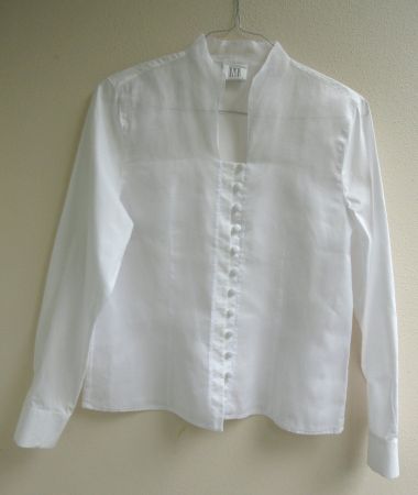 Madeleine Damenbluse Baumwolle m.transparentem Chiffon Gr.40