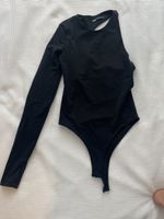 Zara Black One-Shoulder Bodysuit - Long Sleeve - Party!