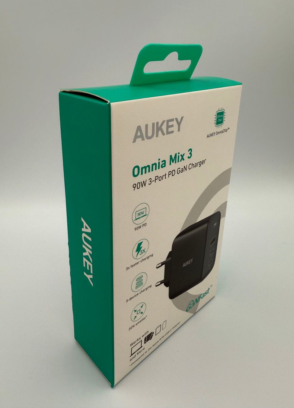 Aukey Caricabatterie: W GaN 3-Port Ladegerät - NEU & OVP! – Nuovo e nell'imballaggio originale da Basel venduto da Xani 3