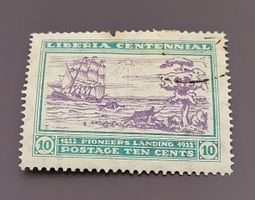 Liberia 1923 schiff alte briefmarke