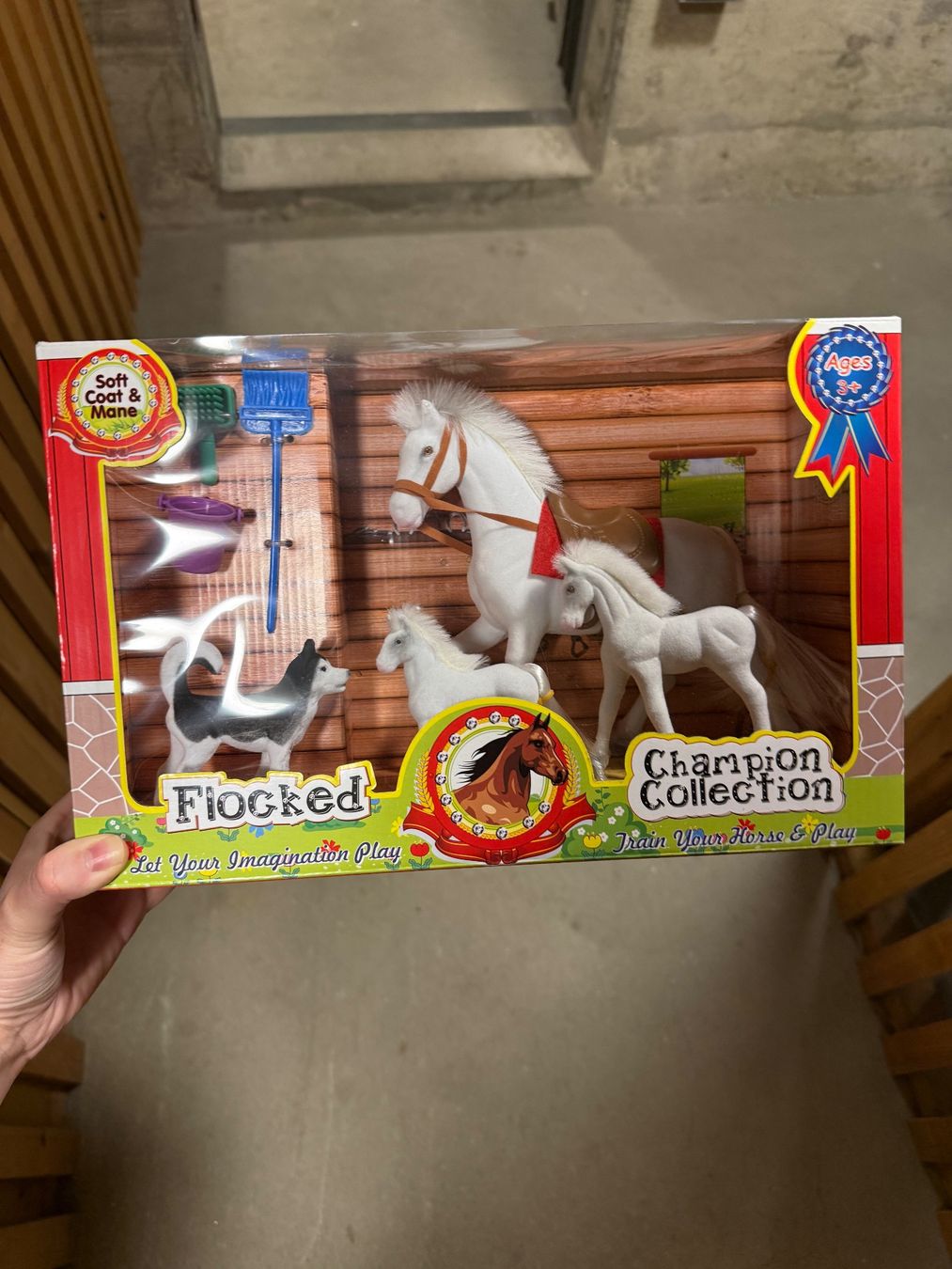 Giocattoli: Pferde Spielset "Flocked Champion Collection" – Nuovo e nell'imballaggio originale da Basel venduto da bsnso