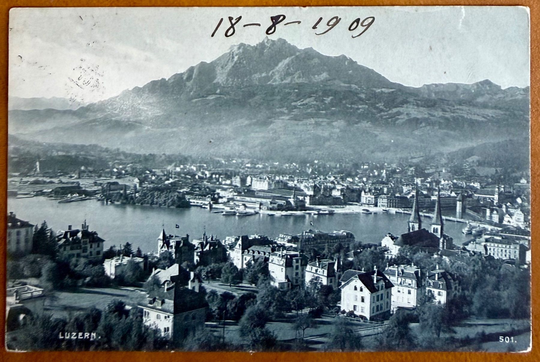 Cartoline postali: AK: Luzern - Panorama - 1909 – Usato da Lutry venduto da Ediego