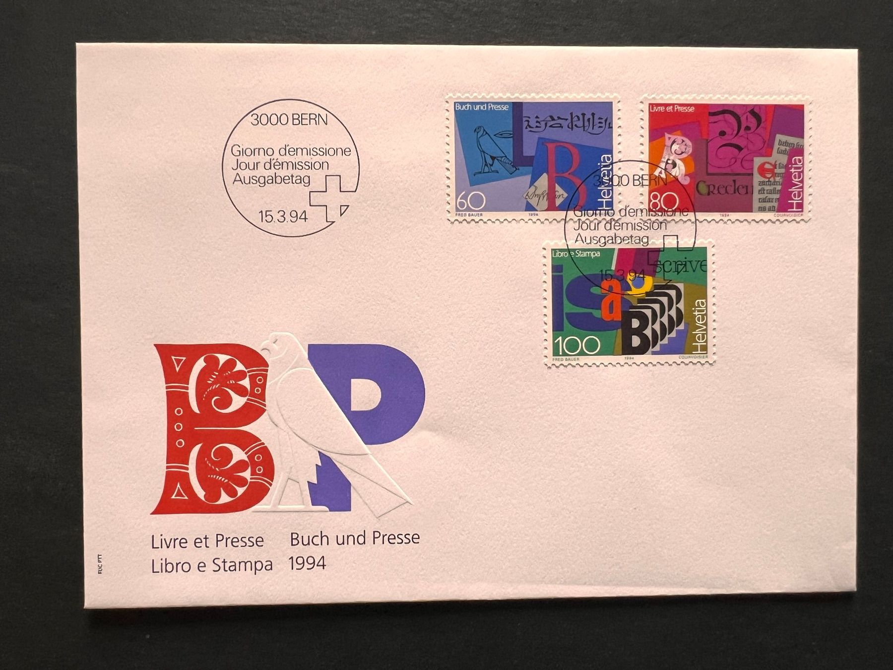 Tutti i francobolli: Erstagsbrief  FDC 1994 (R455) – Usato da Hinwil venduto da Sidi4