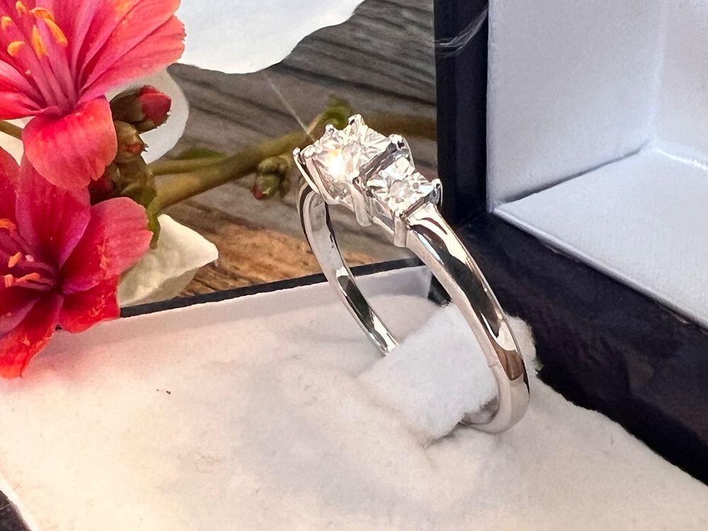 Hammer Ring mit 3 Diamanten Gr. 60,5 in 925 Sterling Silver (Gebraucht ...