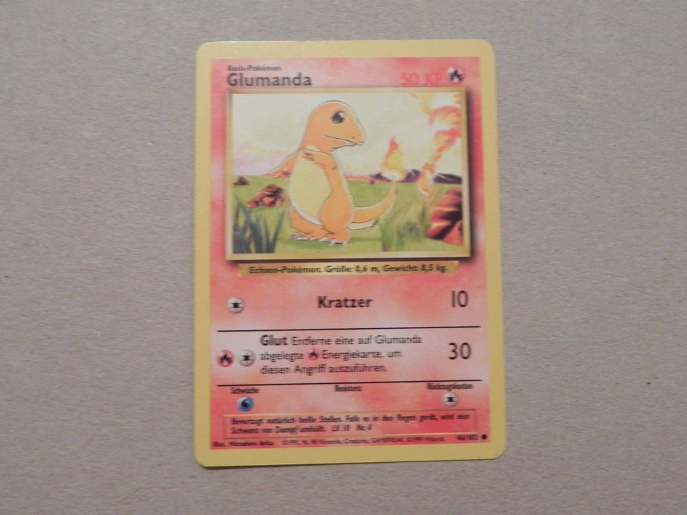 Basis Pokémon Karte Glumanda 1999 50 KP | Kaufen auf Ricardo